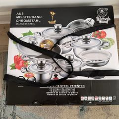 Chromstahl 16-piece stainless steel cookware set