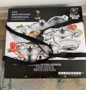 Chromstahl 16-piece stainless steel cookware set