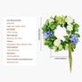 Artificial Decorative Wreath 23 in Blue White Green with Hydrangeas Roses Image 2