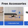 Electric Standing Desk, 2 Memory Buttons, 120x60cm Height Adjustable Desk for smart Pannel, 72-116cm, Sit Stand Desk with 2 Hooks, Home Office Desk, 2 pcs Desktops, Brown Image 4