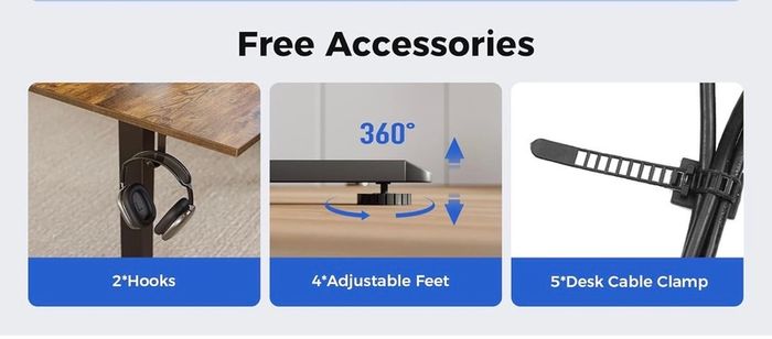 Electric Standing Desk, 120 x 60 cm Height Adjustable Sit Stand Desks with Splice Board and Memory Smart Pannel, Home Office Desk, Brown
