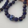Antique Venetian African Style Floral & African Blue Glass Beads Necklace Image 8
