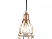 Copper Ceiling Pendant Light Bell Cage