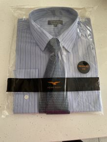 Henri Ross classic fit shirt & tie 16.5