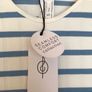 BNWT Cream and Blue Striped Top by Stradivarius Image 2
