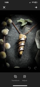 Naturally Shed Deer Antler Tine Bound in Darkened Copper Necklace