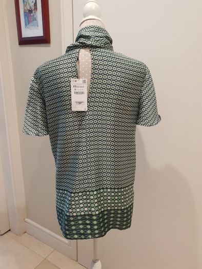 Zara geometric silky feel top uk10 bnwt
