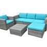 Bora Bora Garden Sofa Set Rattan Outdoor Furniture with Table, Chair & Footstool Patio Garden Furniture Image 3