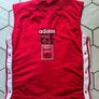 Adidas vest retro vintage Gilet red top adibreak shirt t-shirt poppers D7 Size L/XL the Brand Image 4