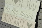 Wedding Decor - Love you to the Moon &amp; Back Sign