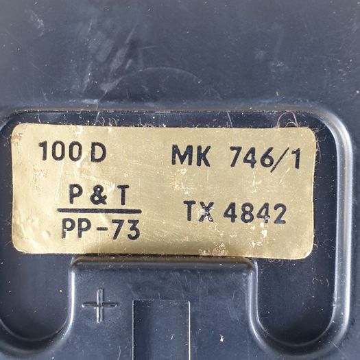 1970s black rotary dial telephone PROP