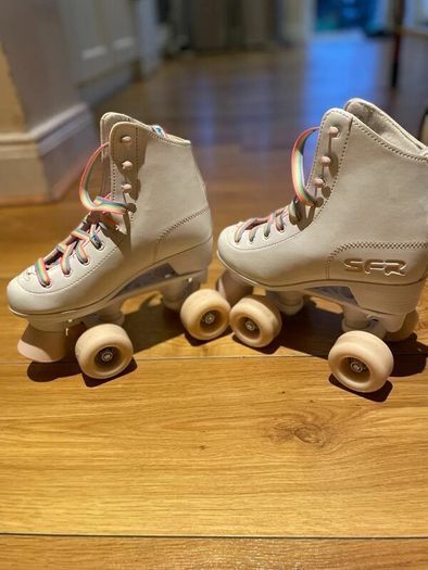 SFR Figure White Roller Skates (UK 2 / EU 34) - Almost NEW
