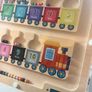 Kids toy train design magnetic colour counting and sorting game Image 4