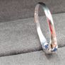 18ct white gold blue sapphire and diamond ring size R Image 8