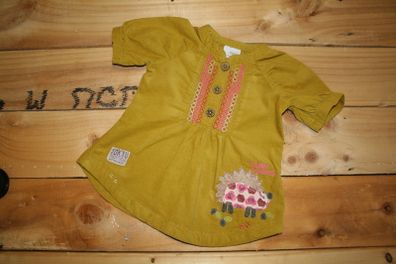 NEXT baby girl ochre tunic short sleeves dress 3-6 months