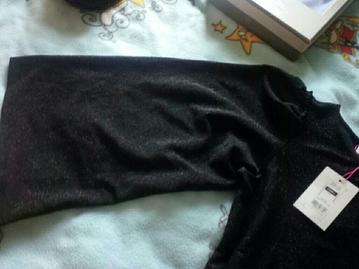 Bnwt Black Lurex Flare Top