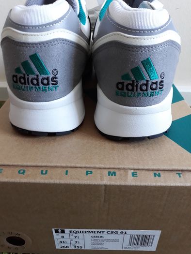 Adidas EQT Cushion 91 Consortium 30th Anniversary UK-7.5/EUR-41.5 G58101 Cloud White/Equipment Green/Core Black-2021