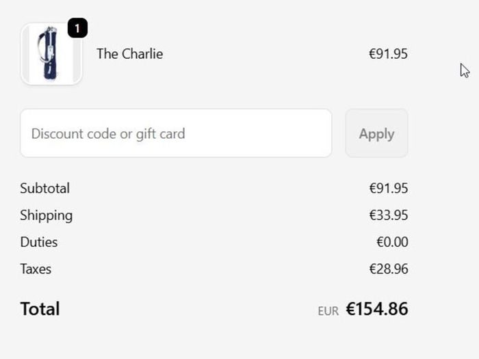 Brand New Navy Charlie Golf Bag for Kids