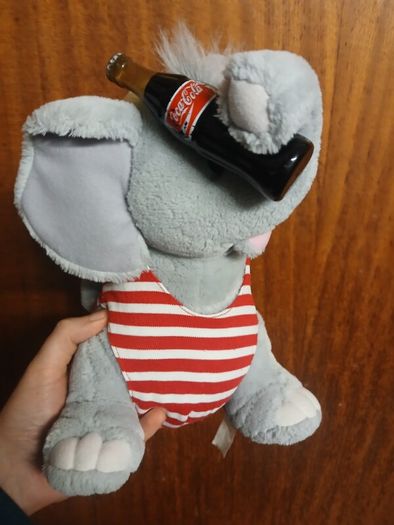Vintage Coca-Cola elephant soft toy