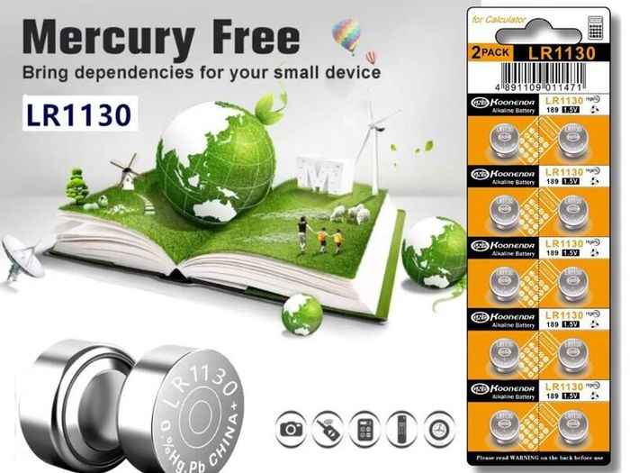 10x KOONENDA AG10 Alkaline Button Batteries 1.5V LR1130