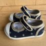 SEED Heritage toddler navy & gold star Mary Jane canvas trainers peach/orange Sunset Glow Sz UK3/EU 19 EUC Image 4