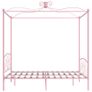 Canopy Bed Frame Pink Metal 160x200 cm Image 6