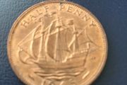 1965 British Halfpenny coin