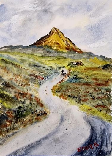 mount errigal co Donegal watercolour