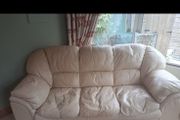 Leather Cream Sofa