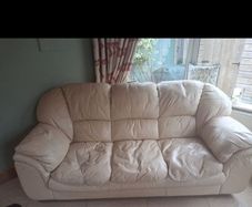 Leather Cream Sofa