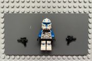 lego Star Wars sw0450 Clone Trooper Captain Rex, 501st Legion (Phase 2) -minifigure, Black Cloth Kama, Large Eyes