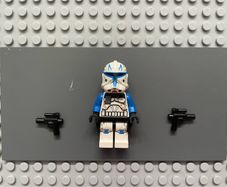 lego Star Wars sw0450 Clone Trooper Captain Rex, 501st Legion (Phase 2) -minifigure, Black Cloth Kama, Large Eyes