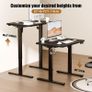 Electric Height Adjustable Standing Desk 80x60cm (31.5x23.6) Sit Stand with Splicing Top for Home Office (Black Frame + Black Desktop) Image 4