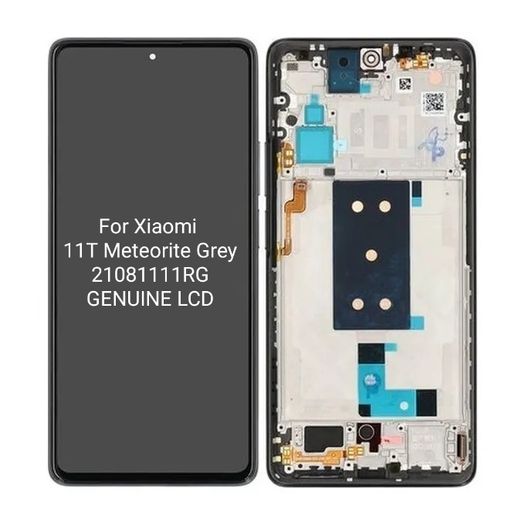 Xiaomi 11T - LCD Display + Touch Screen + Frame (Meteorite Gray) - 560004K11R00  Genuine Service Pack