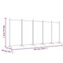 5-Panel Room Divider Black 433x180 cm Fabric Image 4