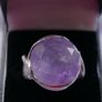 Vintage 80s Sterling Silver 925 Amethyst Quartz Gecko Statement Ring Size T - 11,65g Image 2
