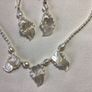 Brand New Freshwater pearls, Nacre and Sterling Silver Necklace and Earrings Image 3