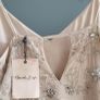 Miss Selfridge nude pleated full length occasion dress Sz 12 UK - Bnwt Rrp 135 Image 8