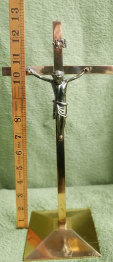 Vintage 13" Brass Crucifix