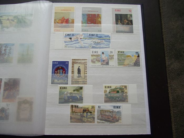A New Stock Book With Collection Of Mint Irish Stamps