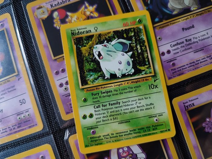 Nidoran Female ! from Base Set 2 ! RARE Near Mint - Mint Condition ! 2000 ! Vintage Pokemon Card !