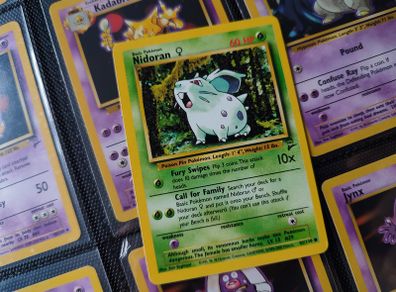 Nidoran Female ! from Base Set 2 ! RARE Near Mint - Mint Condition ! 2000 ! Vintage Pokemon Card !