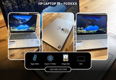 HP Laptop 15" | Ryzen 7 (8 Cores) | 16GB RAM | Spanish Layout
