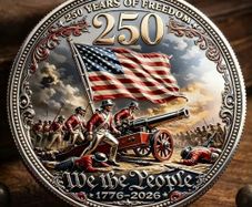 Coin for the 250th Anniversary of the United States Independence (1776-2026), new.