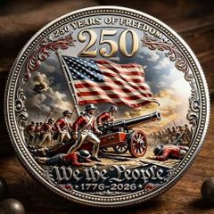 Coin for the 250th Anniversary of the United States Independence (1776-2026), new.