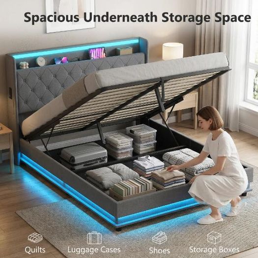 King Bed Frame with Headboard