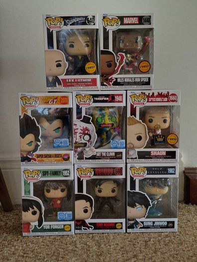 Bundle of 8 Funko Pop Chase Limited edition figures.