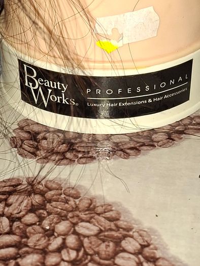 Beauty Works Professional Brand Mannequin Head, for displaying Luxury Hair Extensions. The product is marketed for both luxury hair extensions and professional styling tools, Stage or Movie Props It is designed for styling practice, often featuring 100% h