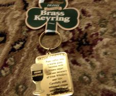 brass keyring Irish coffee for sale .