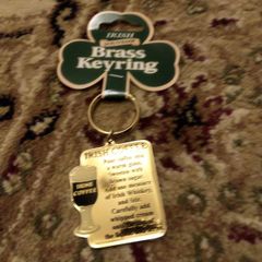 brass keyring Irish coffee for sale .